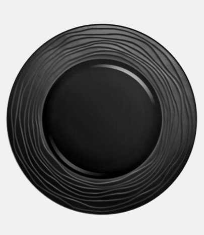 Assiette plate Escale noire Ø 27 cm (par 20)