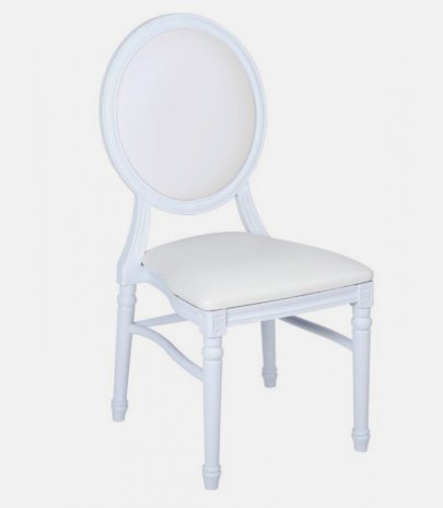 Chaise medaillon blanche polypro