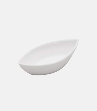 Mini plat porcelaine mini feuille blanc