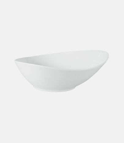Saladier porcelaine asymetrique Assouan 25,5 x 22 x 9,5 cm 1.3 litres